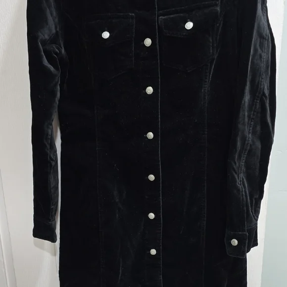 GAP Black Velvet Dress Woman's Size 4 - Picture 4 of 11